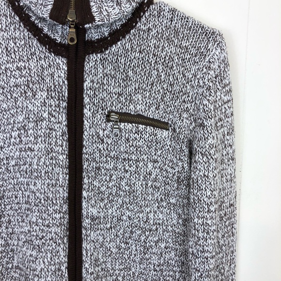 Cherokee Full Zip Knit Speckled Turtleneck Sweater Sz S - Picture 4 of 10